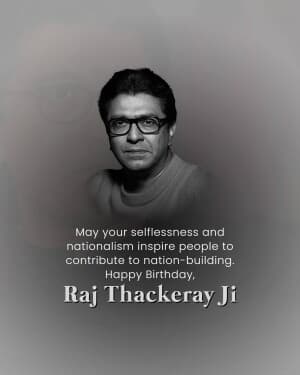 Raj Thackeray Birthday poster