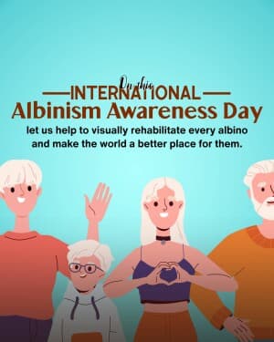 International Albinism Awareness Day event poster