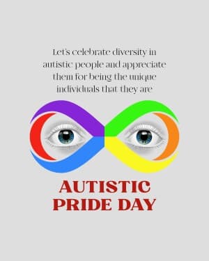 Autistic Pride Day event poster
