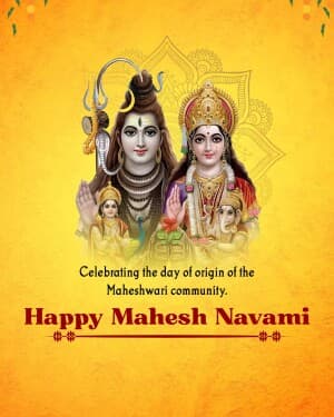 Mahesh Navami flyer