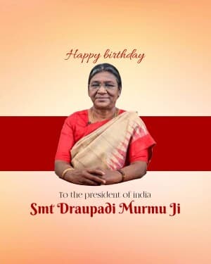 Draupadi Murmu Birthday illustration