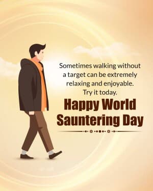 World Sauntering Day Facebook Poster