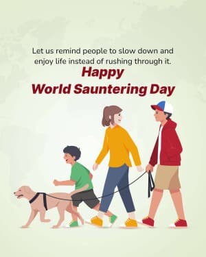 World Sauntering Day poster Maker