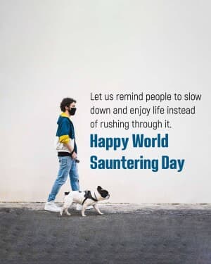 World Sauntering Day graphic