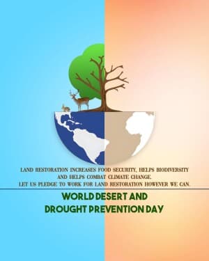 World Desert and Drought Prevention Day graphic