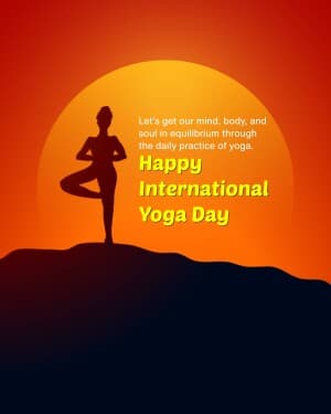 International Yoga day poster Maker
