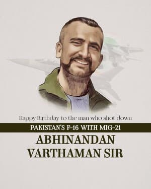 Abhinandan Varthaman Birthday graphic