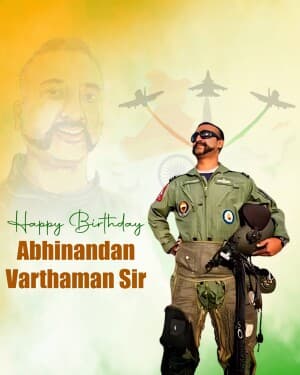 Abhinandan Varthaman Birthday illustration