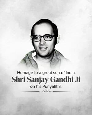 Sanjay Gandhi Punyatithi illustration