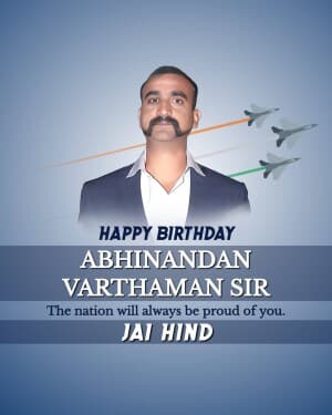 Abhinandan Varthaman Birthday image