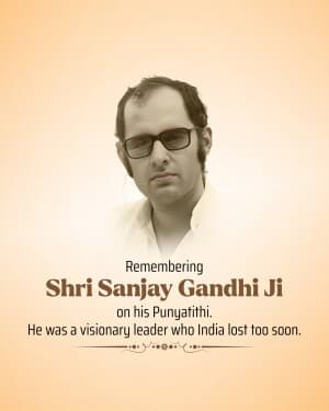 Sanjay Gandhi Punyatithi flyer