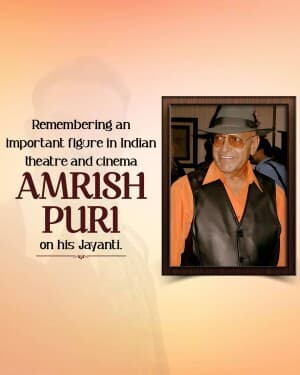 Amrish Puri Jayanti banner