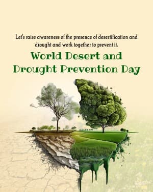 World Desert and Drought Prevention Day flyer