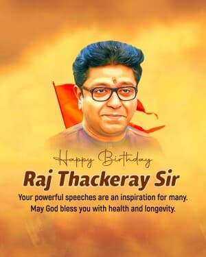 Raj Thackeray Birthday event poster