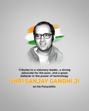 Sanjay Gandhi Punyatithi image