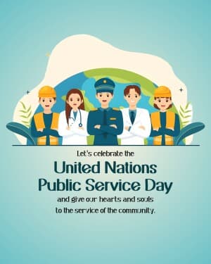 United Nations Public Service Day flyer