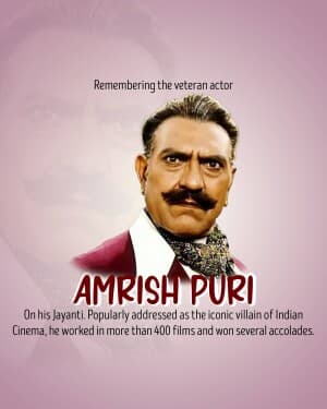 Amrish Puri Jayanti event poster