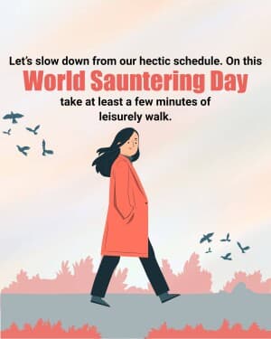 World Sauntering Day banner