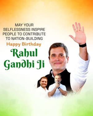 Rahul Gandhi Birthday event poster