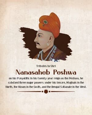 Nanasaheb Peshwa Punyatithi poster