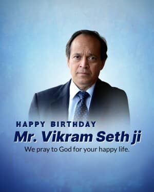 Vikram Seth Birthday banner