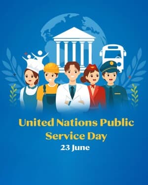 United Nations Public Service Day event poster