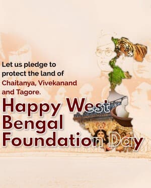 West Bengal Foundation Day poster