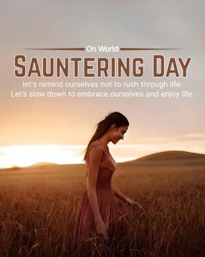 World Sauntering Day poster