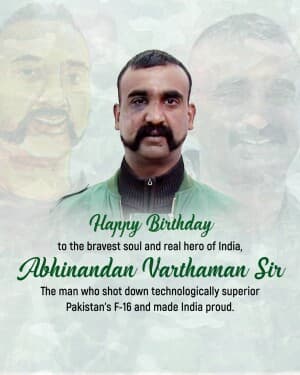 Abhinandan Varthaman Birthday banner