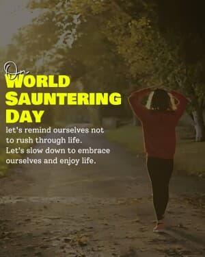 World Sauntering Day event poster