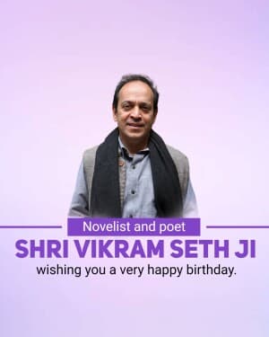 Vikram Seth Birthday poster