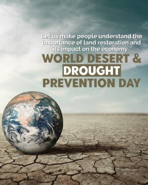 World Desert and Drought Prevention Day event poster