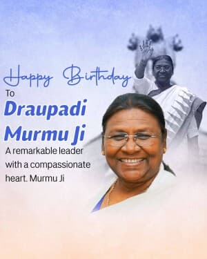 Draupadi Murmu Birthday poster