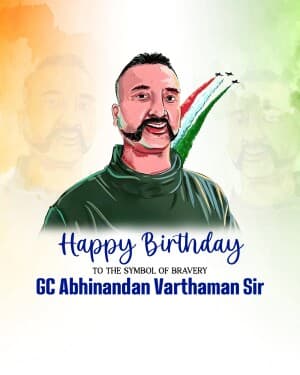 Abhinandan Varthaman Birthday event poster