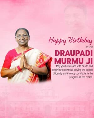 Draupadi Murmu Birthday event poster