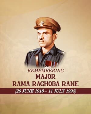 Major Rama Raghoba Rane jayanti graphic