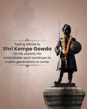 Kempe Gowda Janm Jayanti illustration