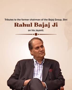 Rahul Bajaj Jayanti post