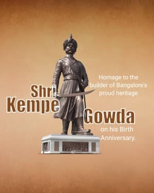 Kempe Gowda Janm Jayanti image