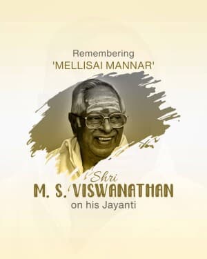 M. S. Viswanathan Jayanti illustration