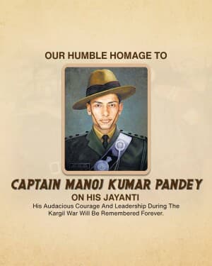 Manoj Kumar Pandey Jayanti illustration