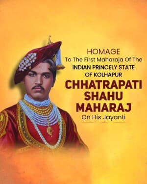 Shahu Maharaj Jayanti graphic