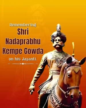 Kempe Gowda Janm Jayanti banner