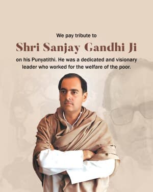 Sanjay Gandhi Punyatithi post