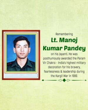 Manoj Kumar Pandey Jayanti image