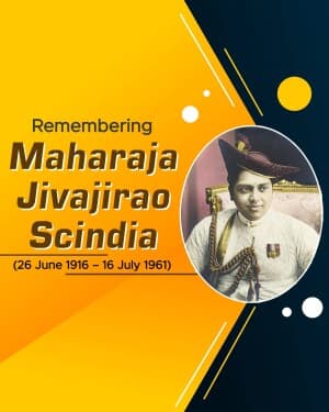 Maharaja Jivajirao Scindia Jayanti graphic