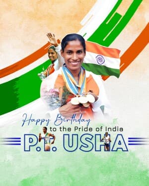 P. T. Usha Birthday graphic