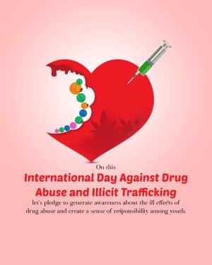 International Day Against Drug Abuse and Illicit Trafficking flyer