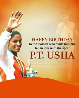 P. T. Usha Birthday poster