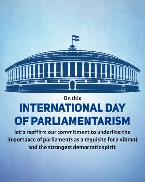 International Day of Parliamentarism poster